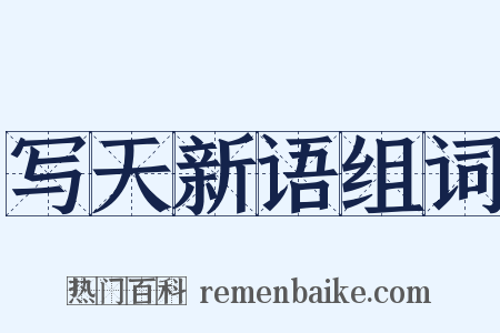 写天新语组词是什么意思的图片